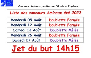 CONCOURS AMICAUX D'ETE